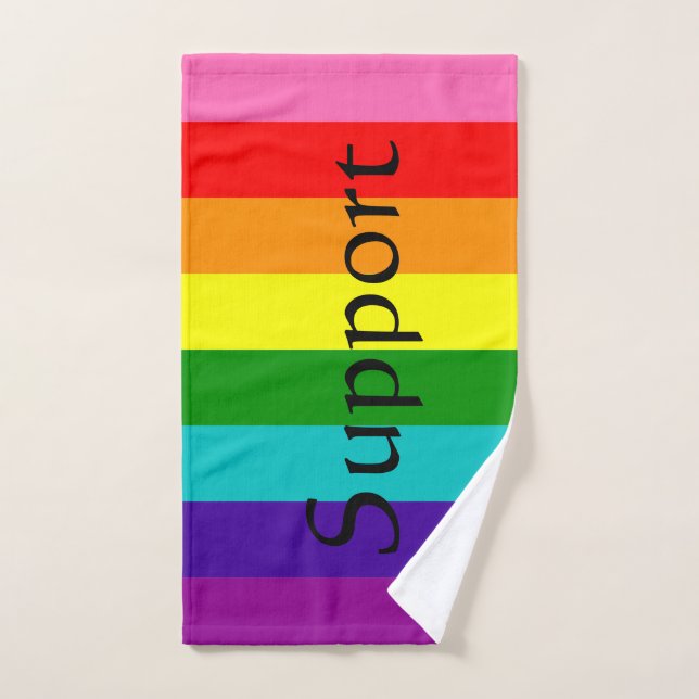 Rainbow, Gay and sympathizers Hand Towel (Hand Towel)