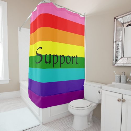 Rainbow Gay and sympathizers Shower Curtain