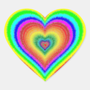 Rainbow Gay Lesbian LGBT Heart Sticker