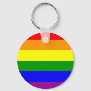 Rainbow Gay Lesbian Pride Keychain
