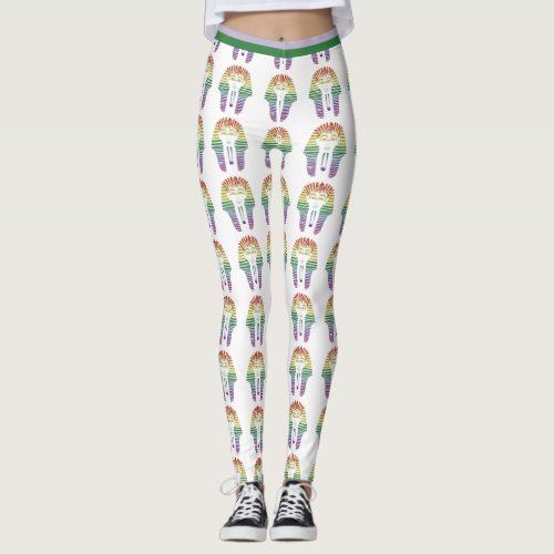 Rainbow Gay LGBTQ Pride Month Egyptian Pharaoh Leggings