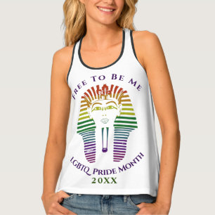 Rainbow Gay LGBTQ  Pride Month Free To Be Me Tank Top