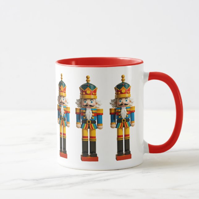 Rainbow Gay Pride Christmas Nutcracker Toy Mug (Right)