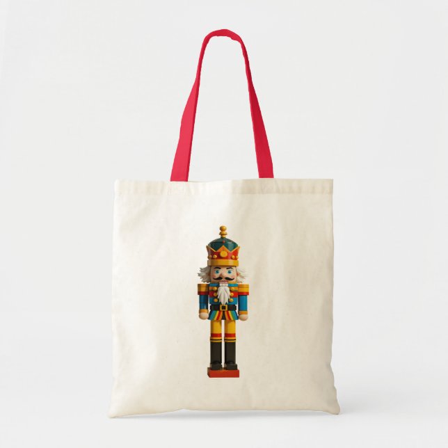 Rainbow Gay Pride Christmas Nutcracker Toy Tote Bag (Front)