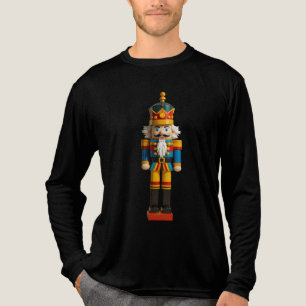 Rainbow Gay Pride Christmas Nutcracker Toy Tri-Blend Shirt