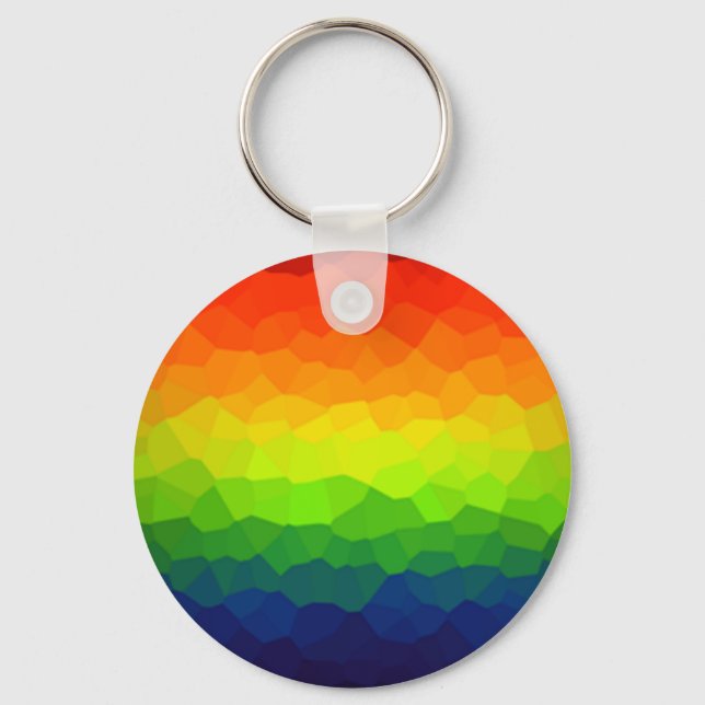 Rainbow Gay Pride Colors LBGT Symbol Keychain (Front)