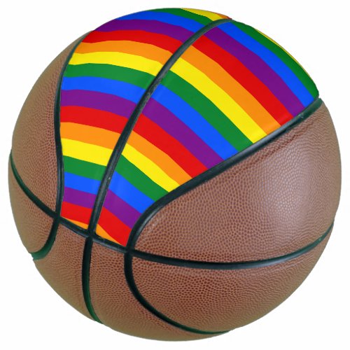 Rainbow Gay Pride Flag Basketball