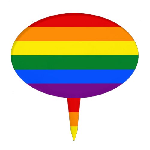 Rainbow Gay Pride Flag Cake Topper