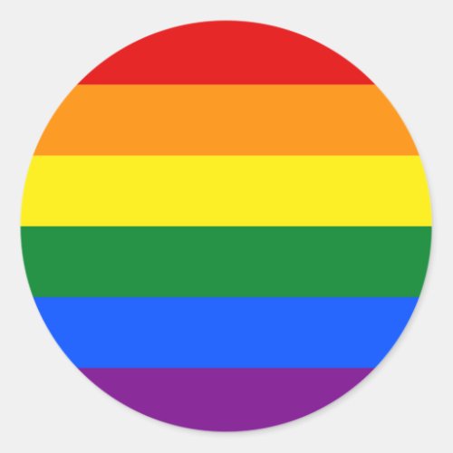 Rainbow Gay Pride Flag Classic Round Sticker