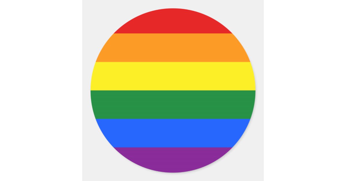Rainbow Gay Pride Flag Classic Round Sticker | Zazzle