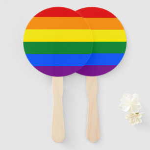 Rainbow Gay Pride Flag Hand Fan