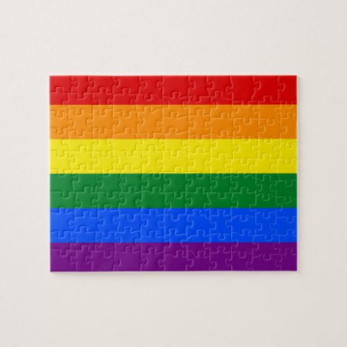 Rainbow Gay Pride Flag Jigsaw Puzzle