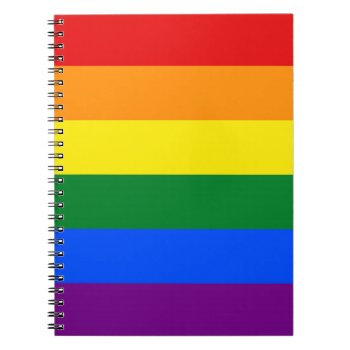 Rainbow Gay Pride Flag Notebook by YLGraphics at Zazzle