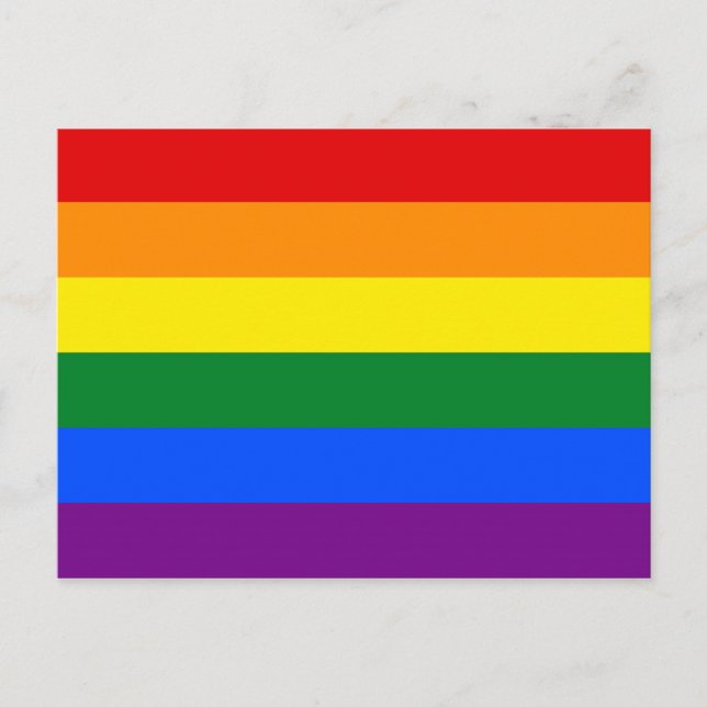 Rainbow Gay Pride Flag Postcard (Front)