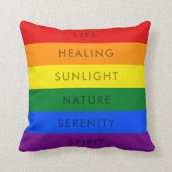 RAINBOW GAY PRIDE FLAG QUOTE | PILLOW