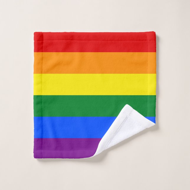 Rainbow Gay Pride Flag Wash Cloth (Wash Cloth)