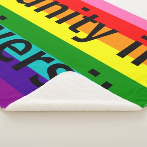 Rainbow Gay Pride LGBT Original 8 Stripes Colorful Sherpa Blanket