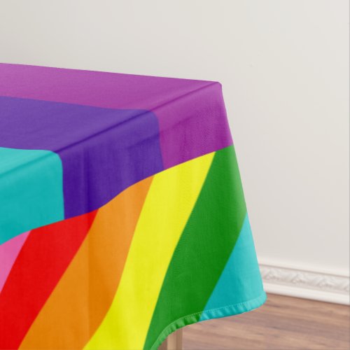 Rainbow Gay Pride LGBT Original 8 Stripes Flag Ban Tablecloth