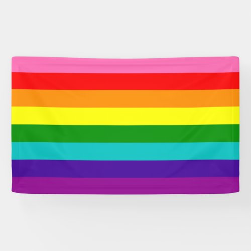Rainbow Gay Pride LGBT Original 8 Stripes Flag Banner