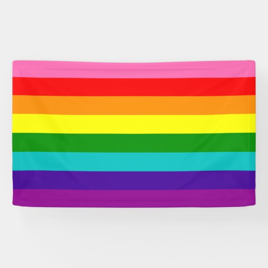 Rainbow Gay Pride Lgbt Original 8 Stripes Flag Banner