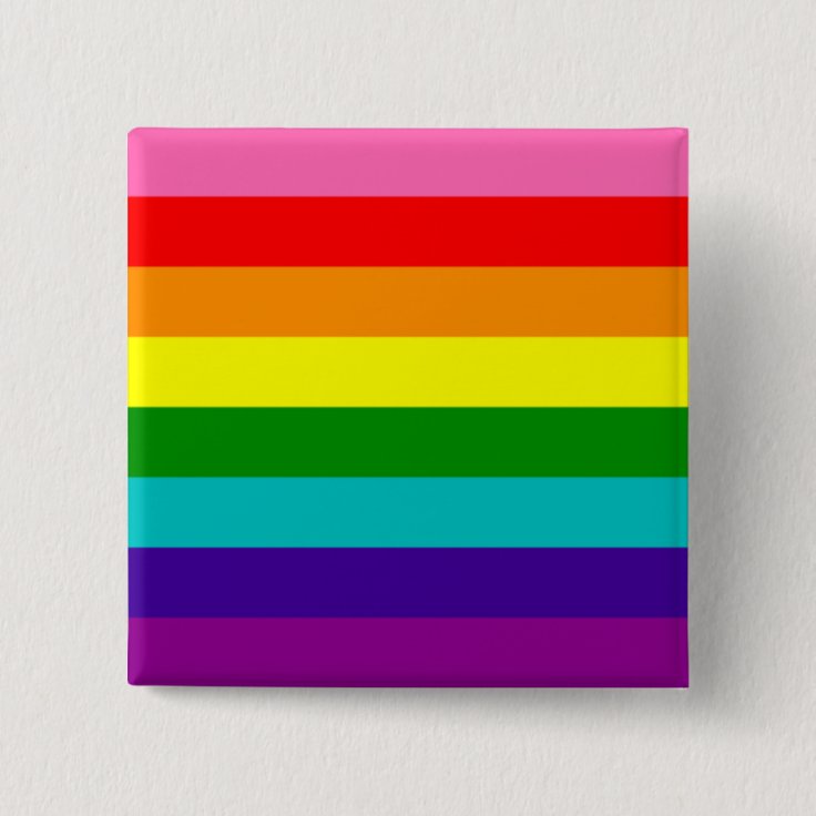 Rainbow Gay Pride Lgbt Original 8 Stripes Flag Button Zazzle