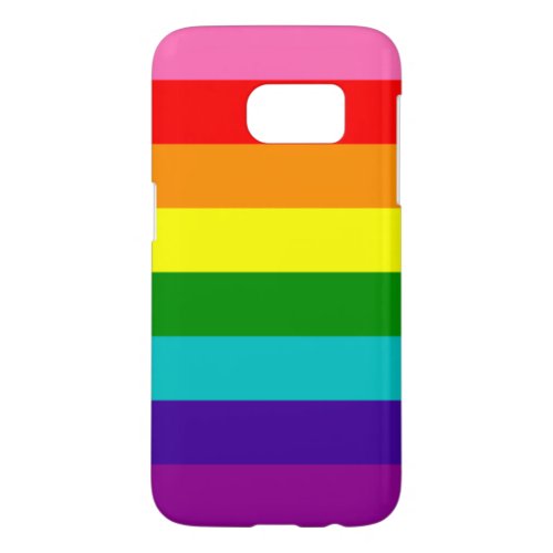 Rainbow Gay Pride LGBT Original 8 Stripes Flag Samsung Galaxy S7 Case
