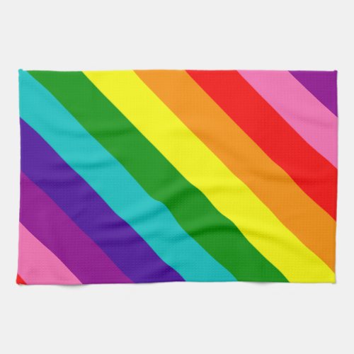 Rainbow Gay Pride LGBT Original 8 Stripes Flag Kitchen Towel