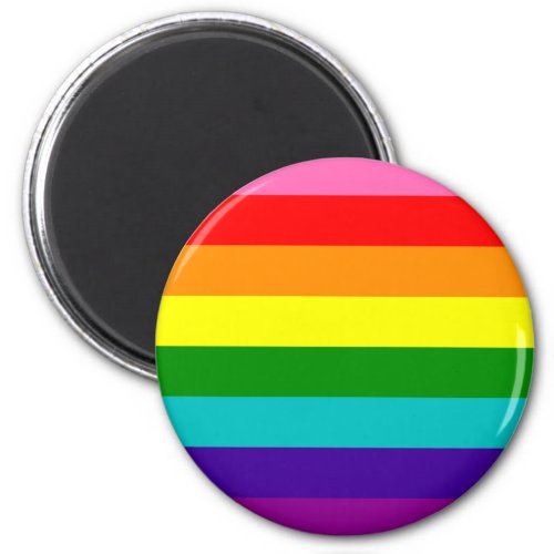 Rainbow Gay Pride LGBT Original 8 Stripes Flag Magnet
