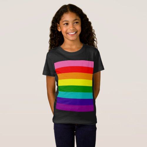 Rainbow Gay Pride LGBT Original 8 Stripes Flag T_Shirt