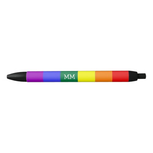 Rainbow Gay Pride Lgbt Personalized Black Ink Pen