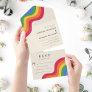 Rainbow Gay Pride LGBTQ Flag Colorful Wedding All In One Invitation