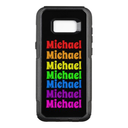 Rainbow Gay Pride Name OtterBox Commuter Samsung Galaxy S8+ Case