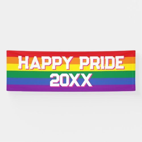 Rainbow Gay Pride Party LGBTQ Custom Banner