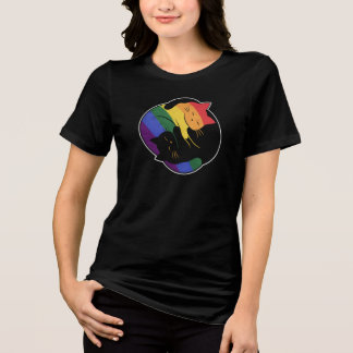 Rainbow Gay Pride Shirt, Rainbow Flag Pride Gift,  Tri-Blend Shirt