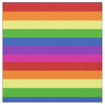 Rainbow Gay Pride with Bright Pink Stripe Fabric