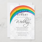 Rainbow Gay Wedding Invitation (Front)