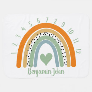 Rainbow Gender Neutral Baby Milestone Blanket