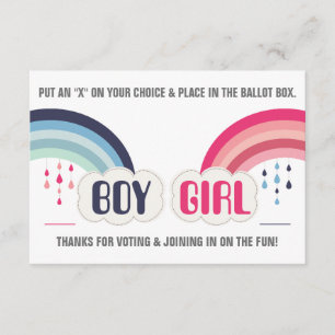RAINBOW GENDER REVEAL VOTING BALLOT Invitation