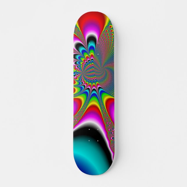 Rainbow Generator - Fractal Skateboard Deck (Front)