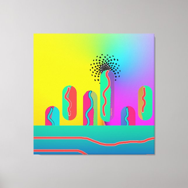 Rainbow Geo Spectacular  Canvas Print (Front)
