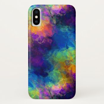 Rainbow Geologic Crystal Abstract Pattern Iphone X Case by its_sparkle_motion at Zazzle