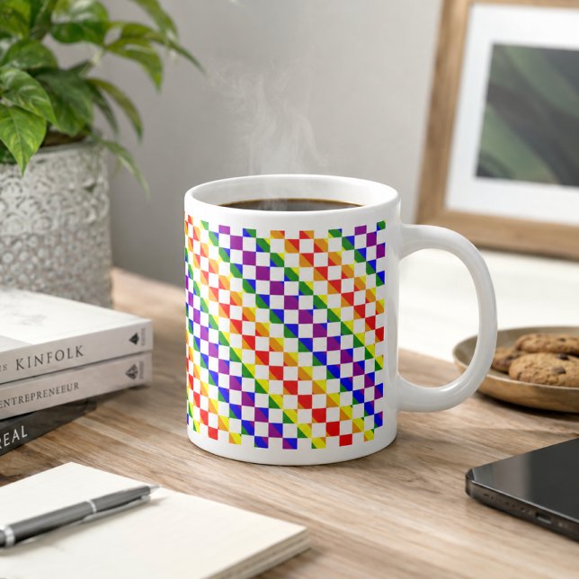 Rainbow Geometric Giant Coffee Mug (Creator Uploaded)