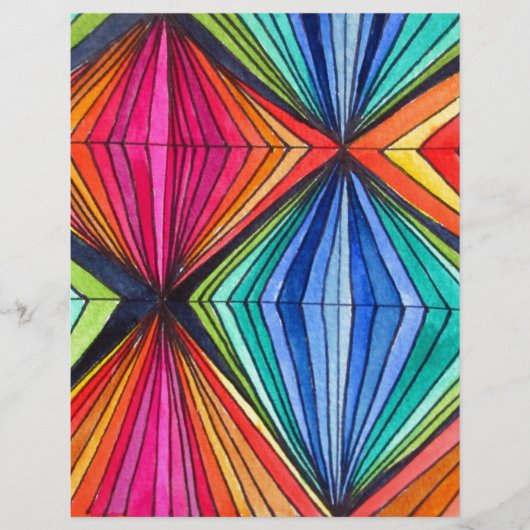 Rainbow Geometric Optical Art (Front)