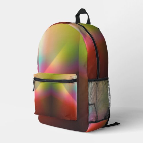 Rainbow Geometric  Printed Backpack