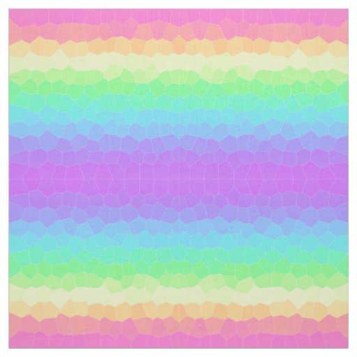 Rainbow Geometric Stripes Fabric