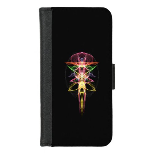 Rainbow Geometric Wallet Case for iPhone
