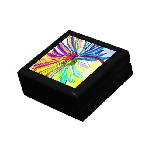 Rainbow gerbera colorful flower  gift box