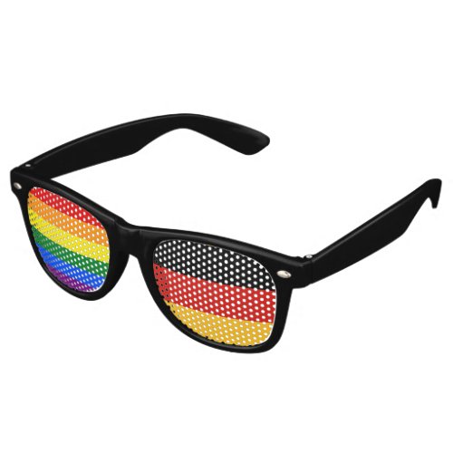 RAINBOW  GERMAN FLAG COLORS  your ideas Retro Sunglasses