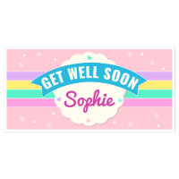 Rainbow Get Well Soon Personalized Banner