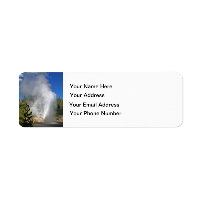 Rainbow Geyser Yellowstone w/ Famous Emerson Quote Label (Front)